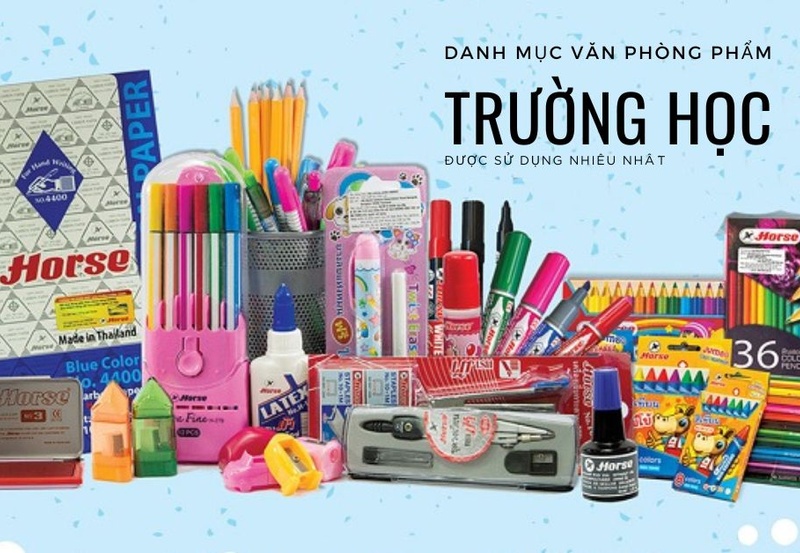 Danh mục văn phòng phẩm trường học được sử dụng nhiều nhất