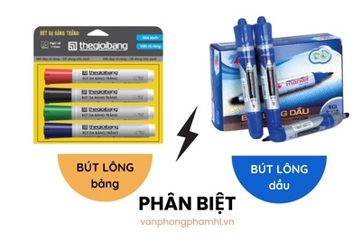Phân biệt bút lông dầu và bút lông bảng chuẩn nhất