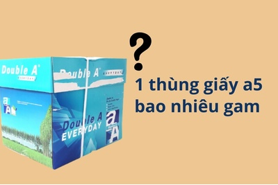 1 thùng giấy a5 bao nhiêu gam