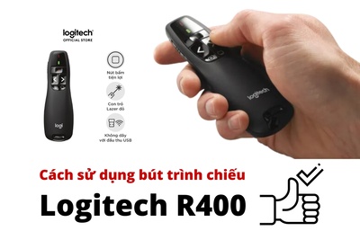 Cách sử dụng bút trình chiếu Logitech r400