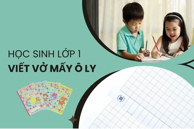 Học sinh lớp 1 viết vở mấy ô ly phù hợp