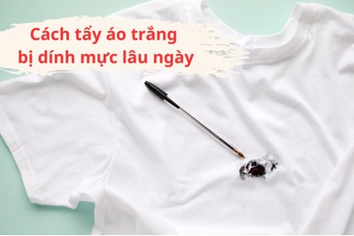 Mẹo cách tẩy áo trắng bị dính mực lâu ngày đơn giản hiệu quả