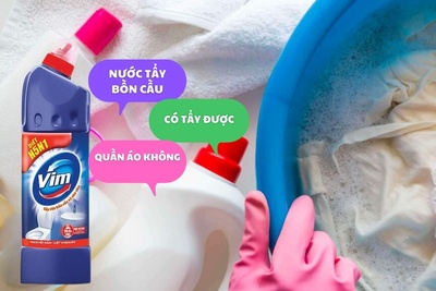 Nước tẩy bồn cầu có tẩy quần áo được không?