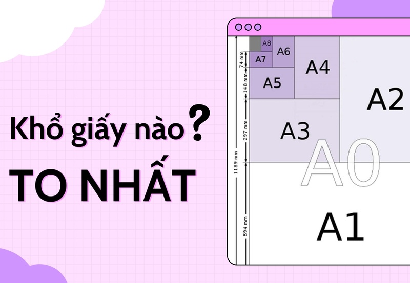 Khổ giấy nào to nhất? Kích thước bao nhiêu?