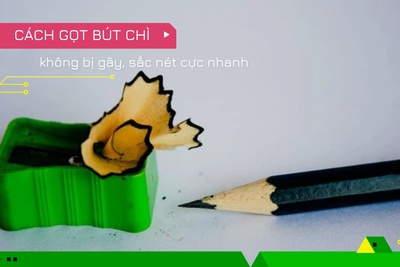 Cách gọt bút chì không bị gãy, sắc nét cực nhanh