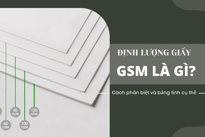 Định lượng giấy gsm là gì? Cách phân biệt và bảng tính cụ thể