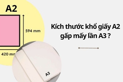 Kích thước khổ giấy A2 gấp mấy lần A3 ?