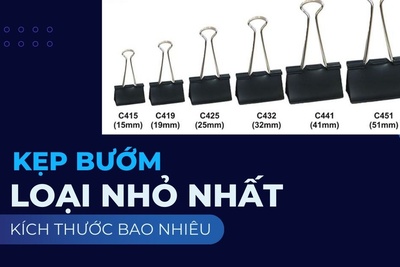 Kẹp bướm loại nhỏ nhất size bao nhiêu?