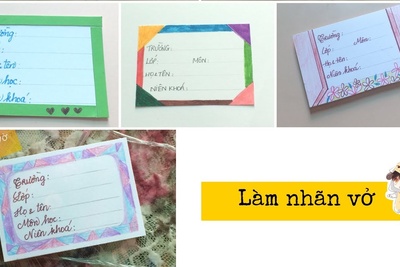 Cách làm nhãn vở bằng giấy A4 siêu nhanh