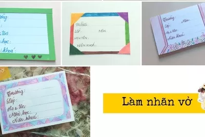 Cách làm nhãn vở bằng giấy A4 siêu nhanh