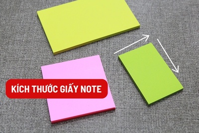 Kích thước giấy note thông dụng hiện nay