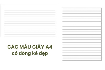 Các mẫu giấy a4 có dòng kẻ ngang, kẻ chấm đẹp nhất