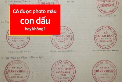 Có được photo màu con dấu hay không?