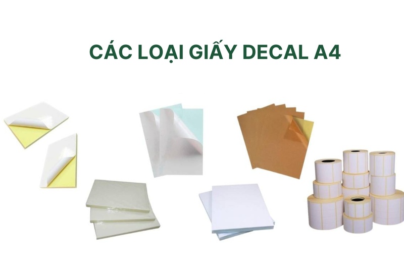 Các loại giấy decal A4 dùng cho máy in laser, in phun thịnh hành