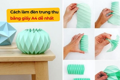 Cách làm đèn trung thu bằng giấy A4 dễ nhất