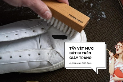Cách tẩy vết mực bút bi trên giày trắng sạch luôn