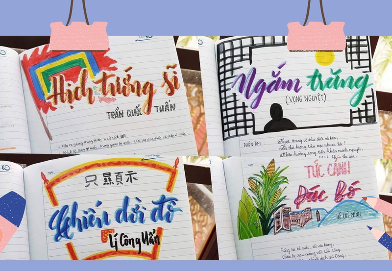 Top 10 cách trang trí vở soạn Văn đẹp lớp 6,7,8,9