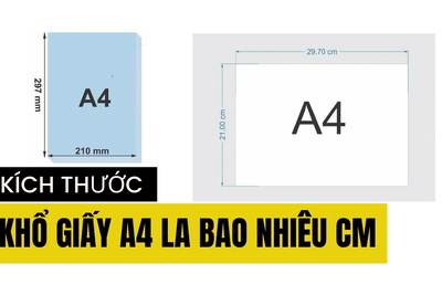 Kích thước giấy khổ A4 bao nhiêu cm?