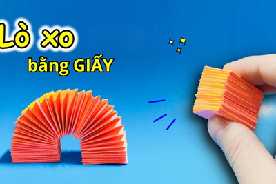 Hướng dẫn cách làm lò xo bằng giấy dễ không tưởng