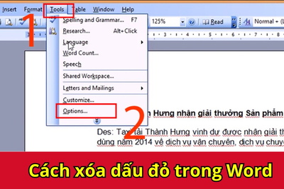 Cách xóa dấu đỏ trong Word chỉ trong tích tắc