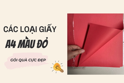 Tổng hợp các loại giấy A4 màu đỏ gói quà cực đẹp