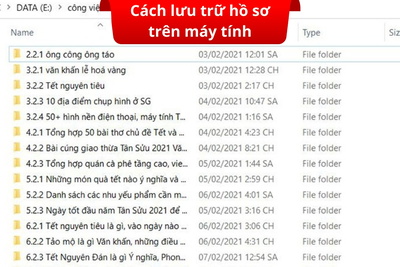 Cách lưu trữ hồ sơ trên máy tính an toàn, khoa học, hiệu quả
