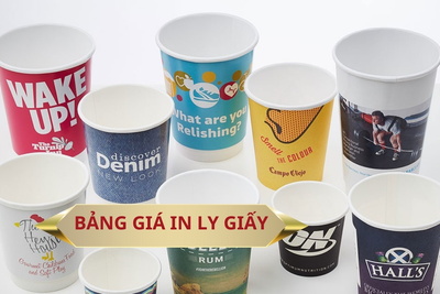Mẫu & Bảng giá in ly giấy theo yêu cầu giá rẻ hiện nay