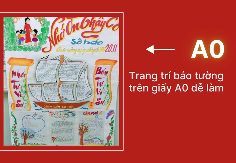 Cách trang trí báo tường trên giấy A0 độc đáo dễ làm