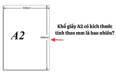 Khổ giấy A2 có kích thước tính theo mm là bao nhiêu?