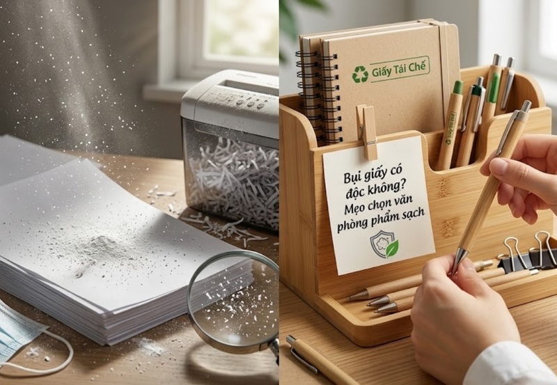 Bụi giấy có độc không? Mẹo chọn văn phòng phẩm sạch