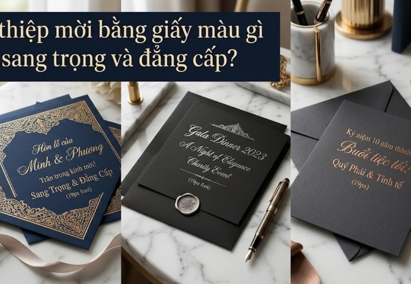 In thiệp mời bằng giấy màu gì để sang trọng và đẳng cấp?