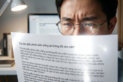 Tại sao giấy photo siêu trắng lại không tốt cho mắt?
