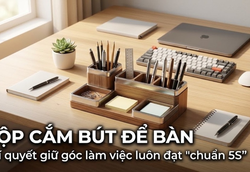 Hộp cắm bút để bàn, bí quyết giữ góc làm việc luôn đạt chuẩn 5S