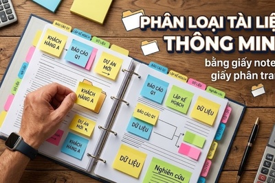 Cách phân loại tài liệu thông minh bằng giấy note và giấy phân trang