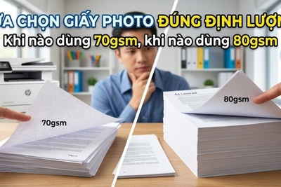 Lựa chọn giấy photo đúng định lượng: Khi nào dùng 70gsm, khi nào dùng 80gsm?