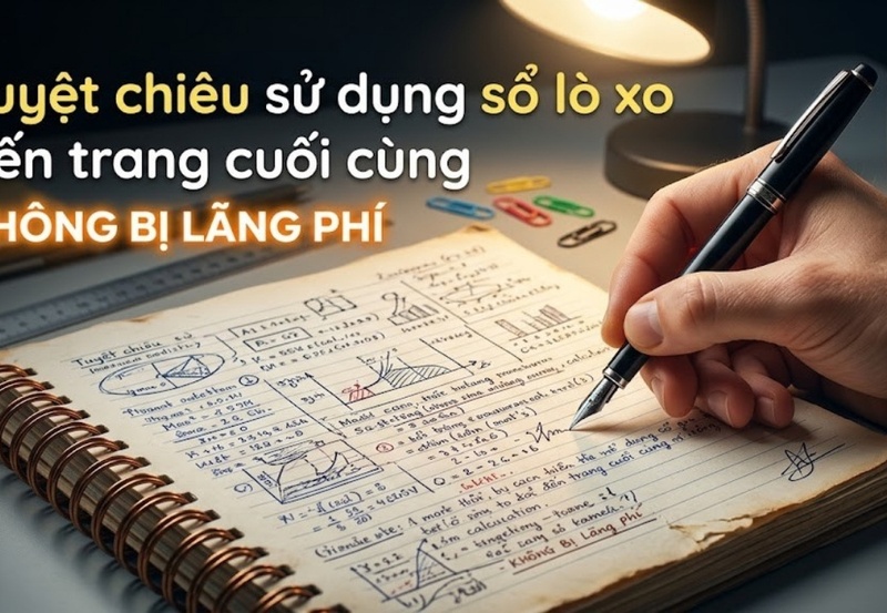 Tuyệt chiêu sử dụng sổ lò xo đến trang cuối cùng mà không bị lãng phí