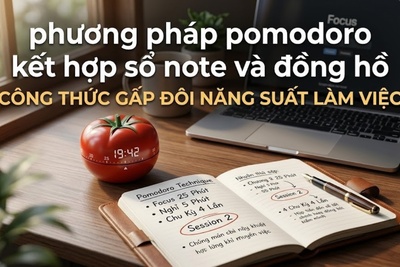 Phương pháp Pomodoro kết hợp sổ note và đồng hồ: Công thức gấp đôi năng suất làm việc