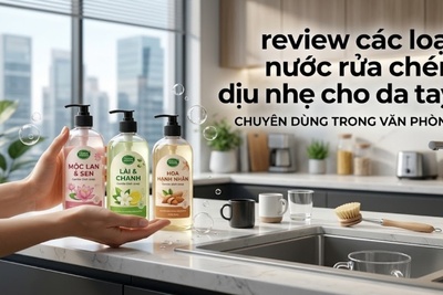 Review các loại nước rửa chén dịu nhẹ cho da tay dùng trong văn phòng