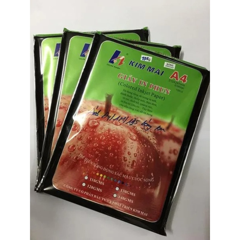 Giấy in ảnh 2 mặt có vân Kim Mai ĐL 250gsm