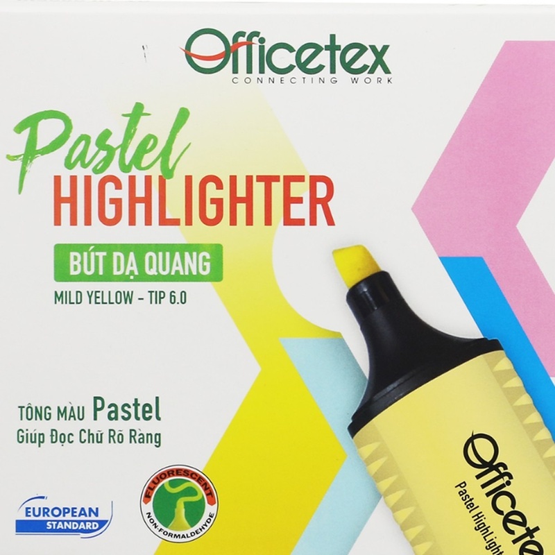 Bút dạ quang màu vàng Officetex Pastel Highlighter