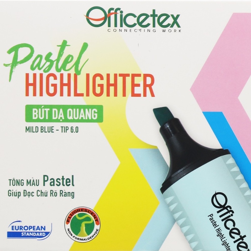 Bút dạ quang màu xanh Officetex Pastel Highlighter