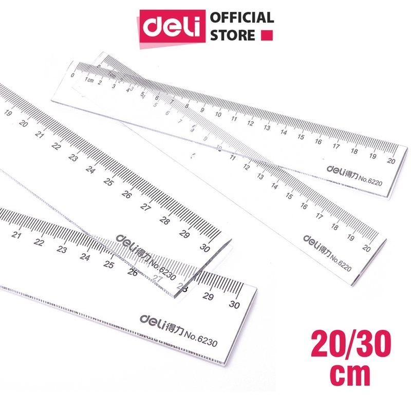 Thước kẻ Deli 20cm 6220