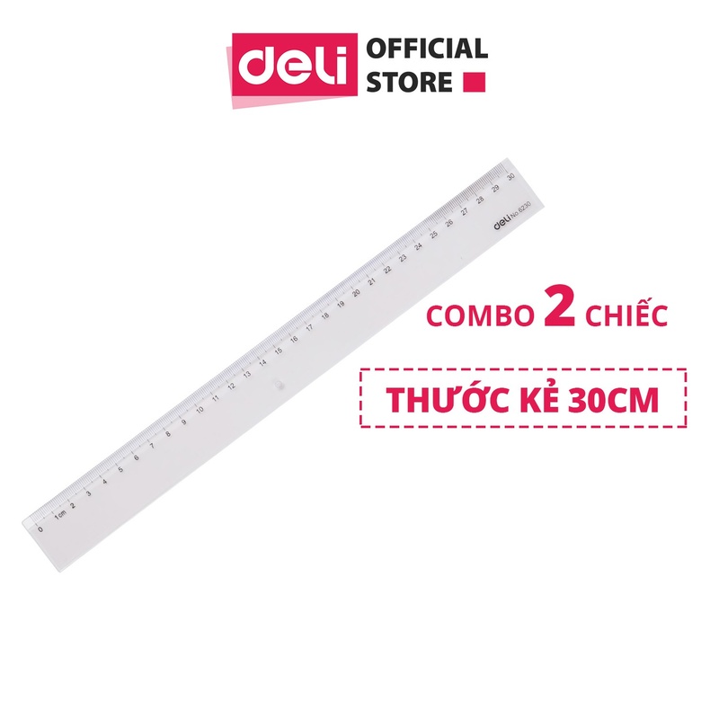 Thước kẻ Deli 30cm 6230