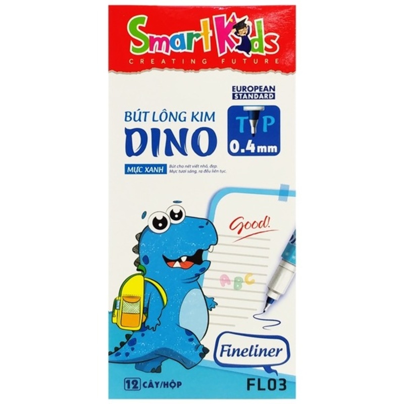 Bút lông kim Dino mực xanh (0.4mm) FL03