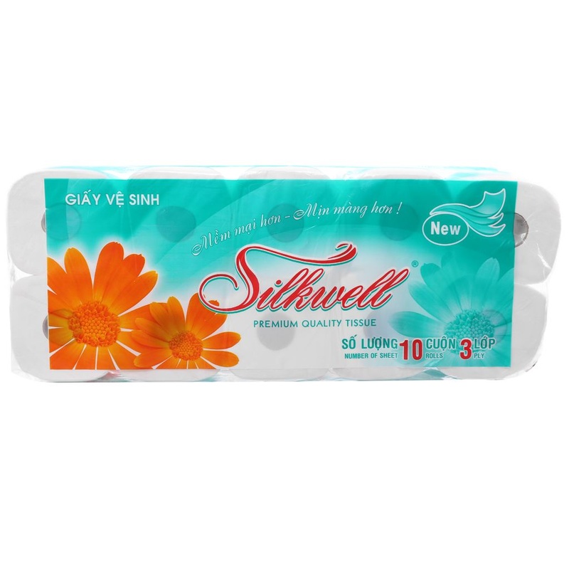 Giấy vệ sinh Silkwell 10 cuộn 3 lớp