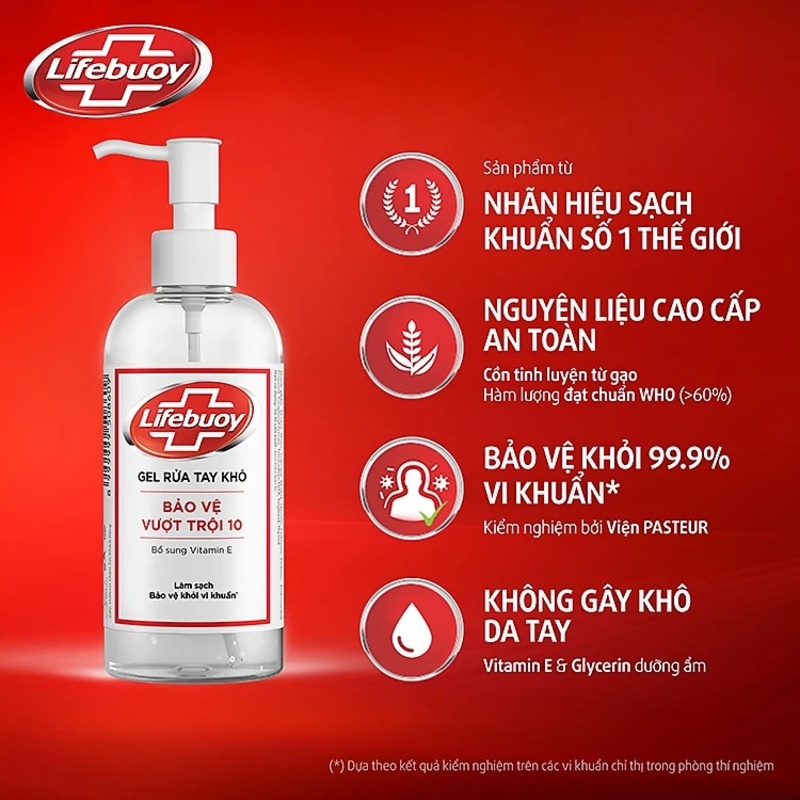 Nước rửa tay khô Lifebuoy 235ml