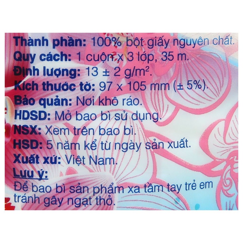 Giấy vệ sinh Puri lốc 10 cuộn 3 lớp 35m