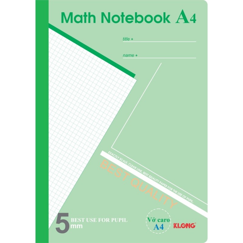 Vở Caro Klong Math Notebook 200 trang