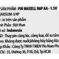 Pin tiểu AAA Maxell 1.5 V vỉ 4 viên