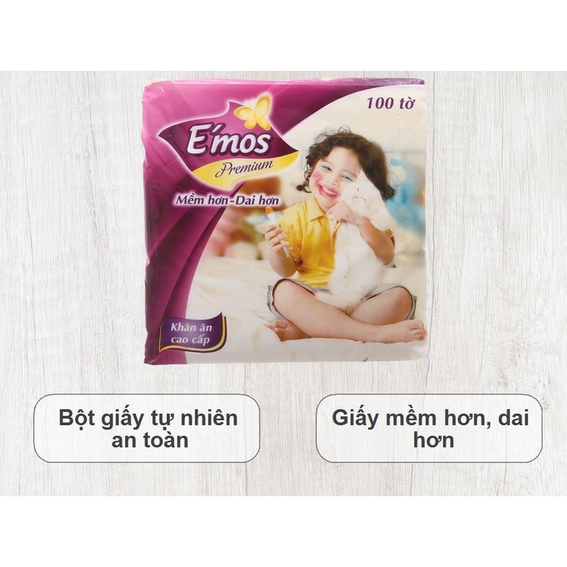 Giấy vuông Emos Premium 1 lớp 100 tờ